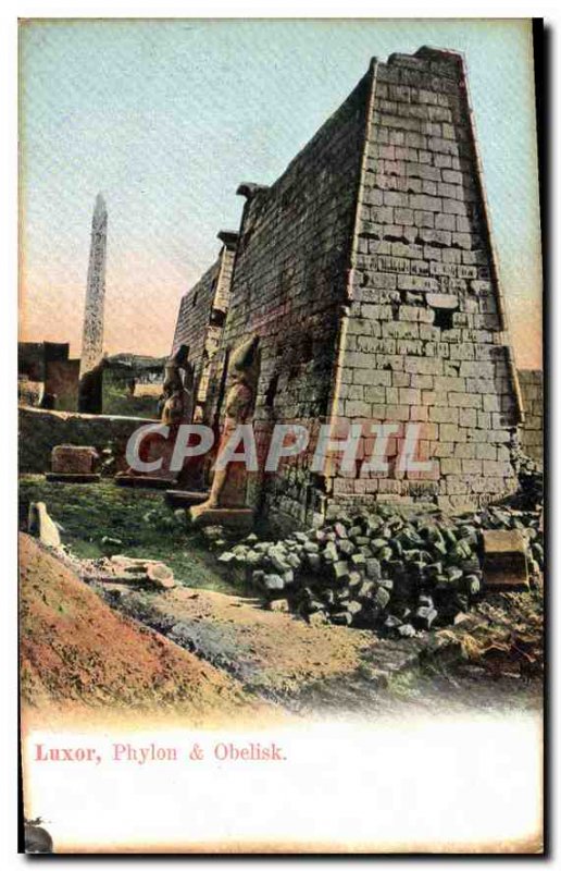 Postcard Ancient Egypt Egypt Luxor Obelisk and Phylon