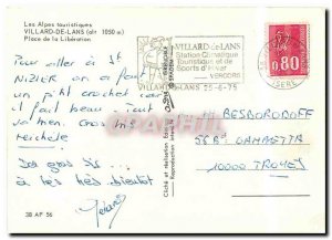 Postcard Modern Tourist Alps Villard de Lans (altitude 1050 meters) Place de ...