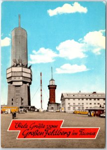 VINTAGE CONTINENTAL SIZE POSTCARD THE SIGNAL TOWER GROBER FEDBERG TAUNUS GERMANY