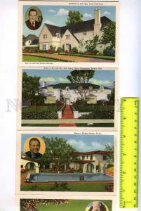 241870 USA Homes of MOVIE STARS Vintage set of 18 views