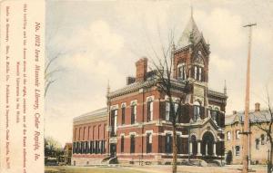 C-1910 CEDAR RAPIDS IOWA Masonic Library Mullin Postcard 4972