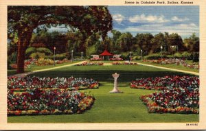 Kansas Salina Scene In Oakdale Park 1948 Curteich