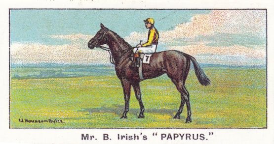 Papyrus Winners On The Turf 1923 Derby Horse Racing Cigarette Card