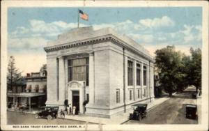 Red Bank NJ Bank c1910 Postcard