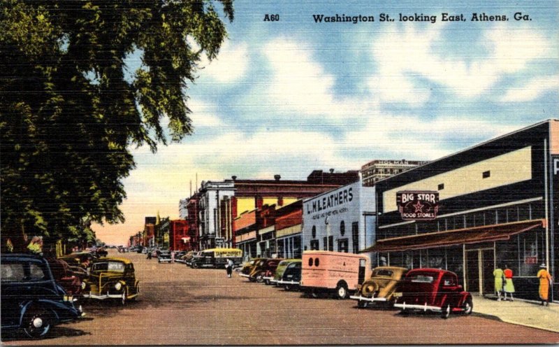 Georgia Athens Washington Street Looking East