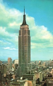 New York NY, Empire State Building, Fifth Avenue & 34th Street, Vintage Postcard