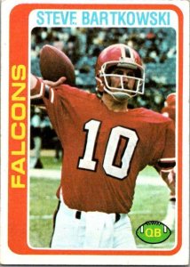 1978 Topps Football Card Steve Bartkowski Atlanta Falcons sk7257