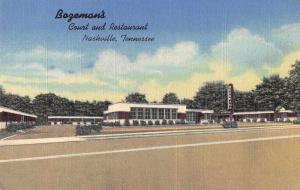 Nashville Tennessee Bozeman's Court and Restaurant Duncan Hines Postcard J73941