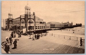 Vtg Atlantic City New Jersey NJ Steel Pier Boardwalk 1905 Old View Postcard