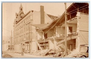 1925 Earthquake Disaster Fithian Building Santa Barbara CA RPPC Photo Postcard 
