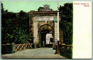 Puerta Isabela II Manila Philippines UNP Unused 1900s UDB Postcard H7