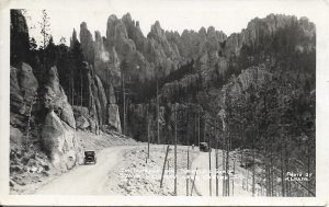 RPPC: Switchback on Needles Road, Custer, South Dakota, mint (PC1748)