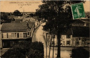 CPA Longnes (S.-et-O.) - Vue prise du Clocher sur la rue de l'Église (299374)