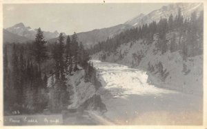 Banff Alberta Canada 1930s RPPC Real Photo Postcard Bow Falls by George Noble