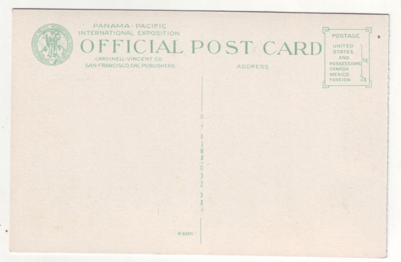 P355 JL, 1915 postcard panama-pacific expo palace industries san francisco calif