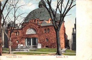 Temple Beth Zion Buffalo, New York USA View Postcard Backing 