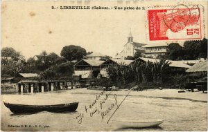 PC CPA GABON, LIBREVILLE, VUE PRISE, Vintage Postcard (b21759)