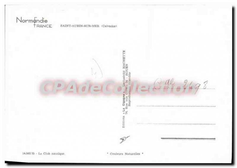 Modern Postcard Saint Aubin Sur Mer yacht club