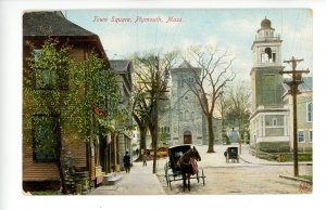 MA - Plymouth. Town Square