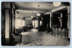 Crawfordsville Indiana IN Postcard Interior Y.M.C.A. Building Scene 1910 Vintage