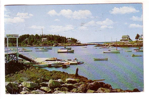 Many Boats on West Shore of Southport Island, Cozy Harbor, Maine, Color R S V...