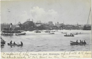 Cramps Ship Yard Philadelphia Pennsylvania 1906 Undivided Back