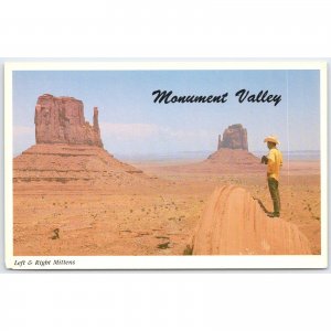 Postcard Left and Right Mittens Monument Valley Arizona Utah