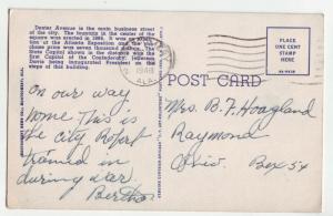 P1106 1948 linen card used dexter ave street scene montgomery alabama