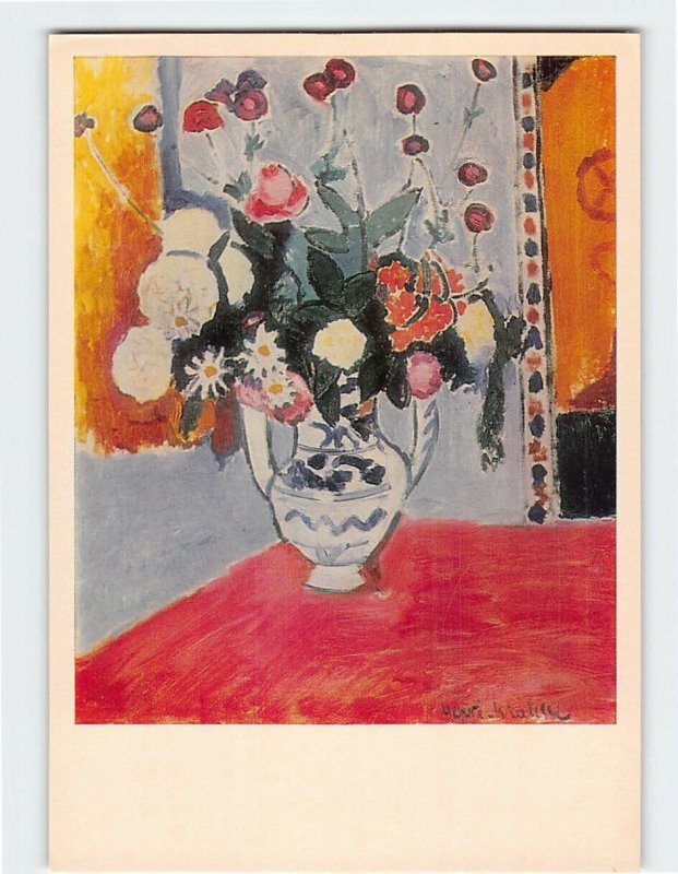Postcard Bouquet (Vase with Two Handles) By H. Matisse, The Hermitage, Russia