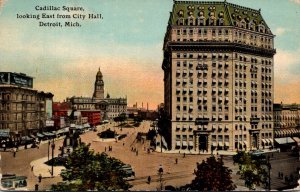 Michigan Detroit Cadillac Square Looking East From City Hall 1911 Curteich