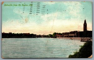 Postcard Belleville Ontario c1910 From The Harbor CDS Machine Cancel