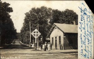 Port Leyden New York NY Train Station Depot c1910 Real Photo Postcard