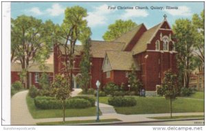 Illinois Quincy First Christian Church Curteich