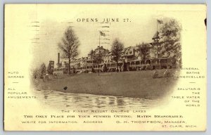 Postcard Oakland Resort - St Clair Utah - Grand Opening Advertising Card