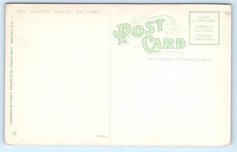 Tacoma WA Pacific Avenue Postcard Trolley Washington