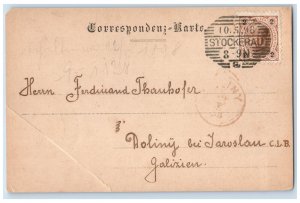 1898 Greetings from Stockerau Lower Austria Austria Antique Posted Postcard