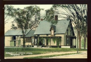 Montpelier, Vermont/VT Postcard, Birthplace Of Admiral Dewey, Old Bicycle