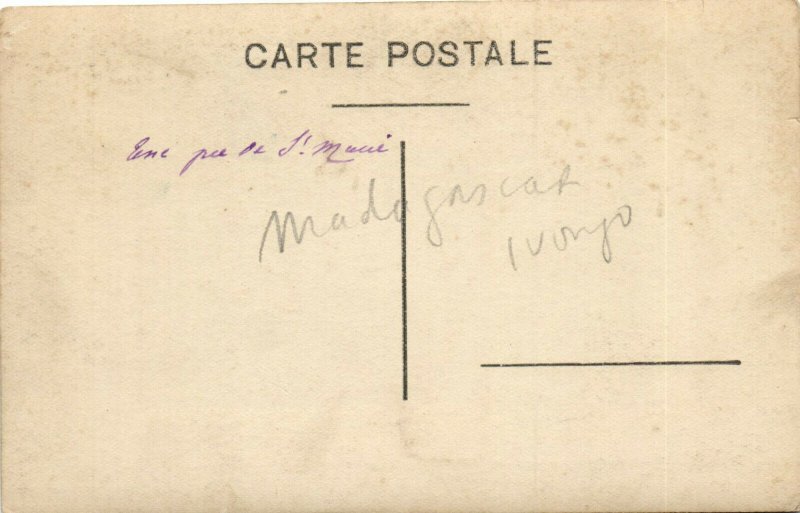 PC MADAGASCAR, IVONGO, POSRT SCENE, Vintage REAL PHOTO Postcard (b31327)
