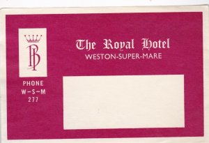 England Weston-Super-Mare Royal Hotel Vintage Luggage Label lbl0299