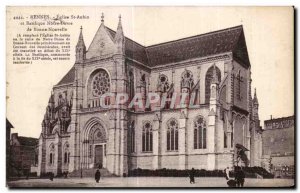 Postcard Old Church St Aubin and Rennes Notre Dame