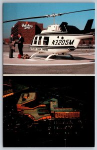 Chicago Matteson llinois~Holiday Inn Hotel Plaza Complex @ Night & Helicopter