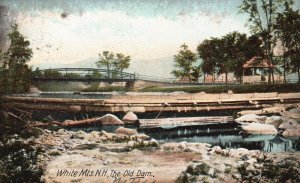 Vintage Postcard 1907 Old Dam Landmark White Mountains New Hampshire NH