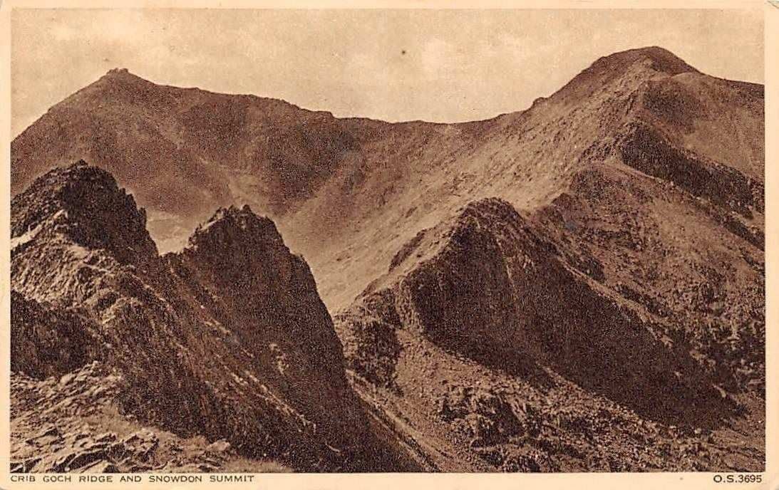 Crib Goch Ridge And Snowdon Summit Hippostcard