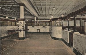 Kalispell Montana MT Conrad National Bank Interior c1910 Postcard