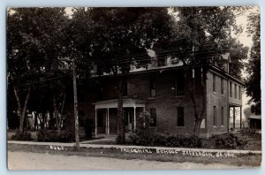 Jefferson South Dakota SD Postcard RPPC Photo Parochial School Building 1917