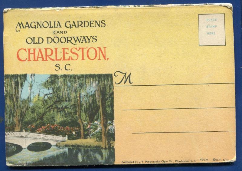 Charleston South Carolina sc Magnolia Gardens old Doorways postcard folder