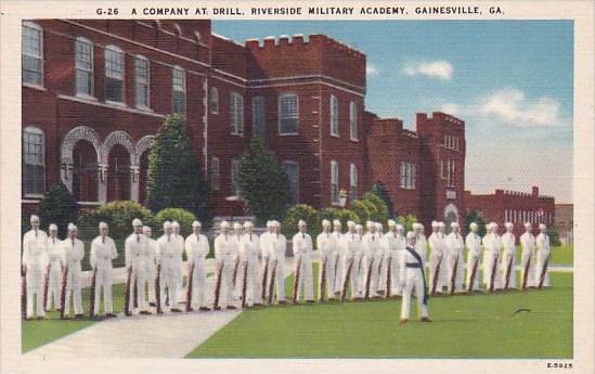 Georgia Gainesville A Company At Drill Riverside Military Academy