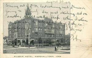 IA, Marshalltown, Iowa, Pilgrim Hotel, Undivided Back