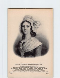 Postcard Marie Anne Charlotte de Corday d Armont
