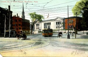 MA - Worcester. Lincoln Square & Courthouse      (Corner missing)